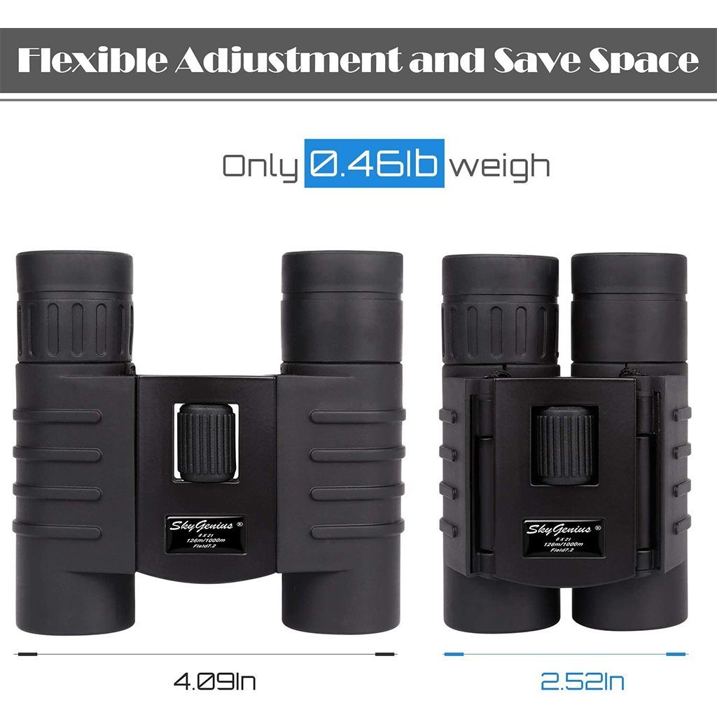8x21 compact folding binoculars - SkyGenius Online
